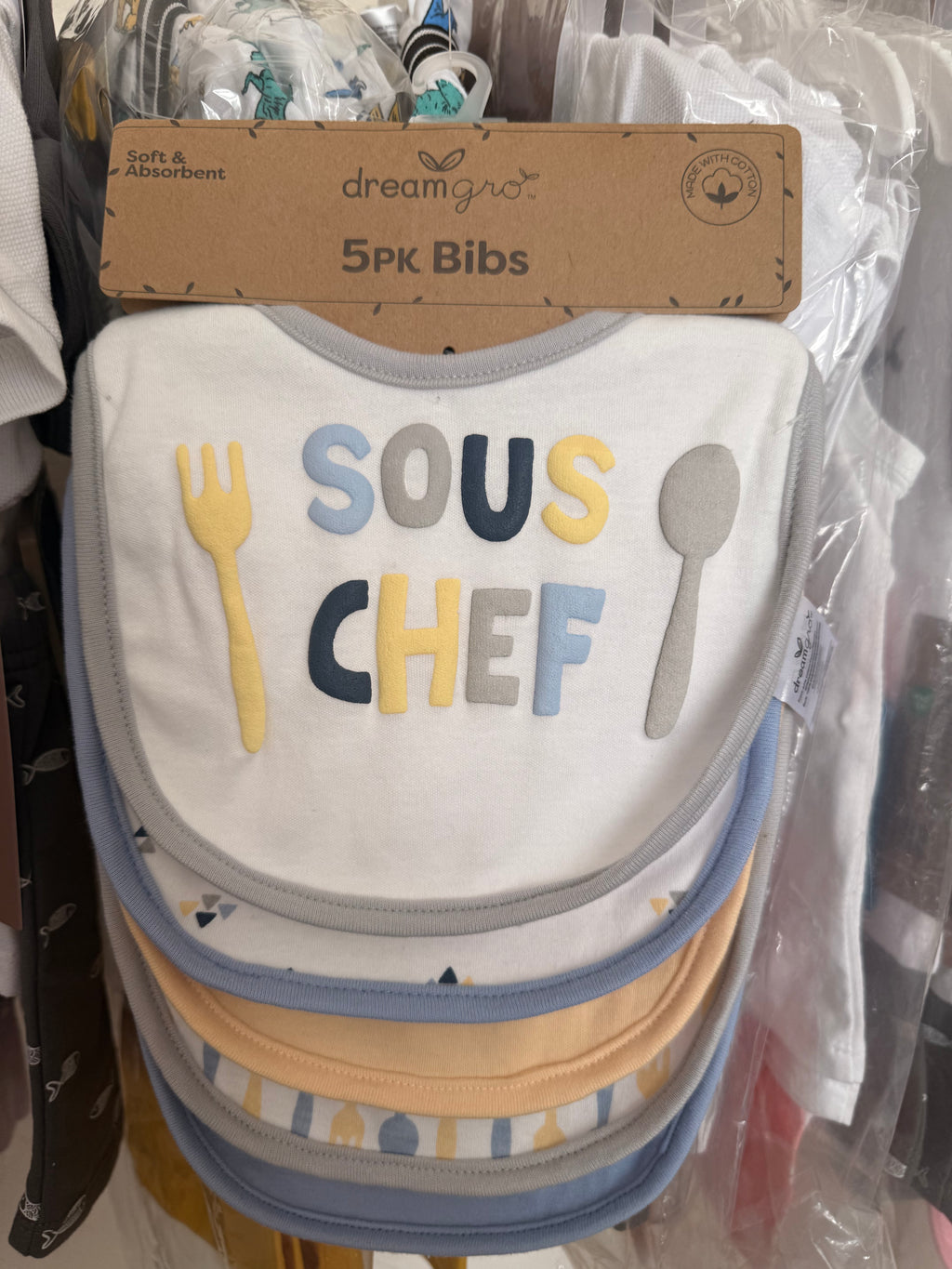 Dream Gro 5 Piece Baby Boy Bibs!